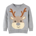 thumbnail image 1 of FamilyThread Kids Christmas Long Sleeve Knit Sweaters Crewneck Pullover Fashion Printed Sweater Kids Blouse Tops For 2-7Y, 1 of 3