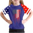 thumbnail image 1 of FamilyThread Kids Fourth of July Shirt for Boys Girls Red White and Blue Shirt America Flag Short Sleeve Patriotic American Flag Kids Clothing, 1 of 4