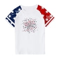 thumbnail image 1 of FamilyThread Kids Fourth of July Shirt for Boys Girls Red White and Blue Shirt America Flag Short Sleeve Patriotic American Flag Kids Clothing, 1 of 7
