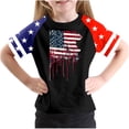 thumbnail image 1 of FamilyThread Kids Fourth of July Shirt for Boys Girls Red White and Blue Shirt America Flag Short Sleeve Patriotic American Flag Kids Clothing, 1 of 4