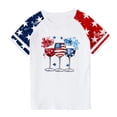 thumbnail image 1 of FamilyThread Kids Fourth of July Shirt for Boys Girls Red White and Blue Shirt America Flag Short Sleeve Patriotic American Flag Kids Clothing, 1 of 7