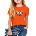 thumbnail image 1 of FamilyThread Kids Girls Short Sleeve Solid Summer Tops Fashionable Short Sleeve Hallow Heart Graphics T-Shirt Casual Daily Shirt For 2-12Y, 1 of 3