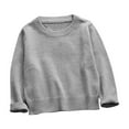 thumbnail image 1 of FamilyThread Kids Sweater Knit Pullover Sweatshirt Kids Long Sleeve Crew Neck Solid Color Casual Tops For 2-6Y, 1 of 7
