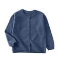 thumbnail image 1 of FamilyThread Toddler Baby Girl Boy Knit Crewneck Long Sleeve Sweater Solid Color Blouse Pullover Cardigans Tops for Kids Fall Winter Clothes For 2-10Y, 1 of 6