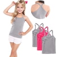 thumbnail image 1 of FamilyThread Toddler Baby Girls Cotton Sleeveless Tank Top Colorful Undershirts Kids 12 Months- 12Years 3-Pack, 1 of 9