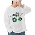 thumbnail image 1 of FamilyThread Toddler Boys Girls Long Sleeve T-Shirt Cotton Casual Letter Printed Crewneck Basic Sport Pullover Tops Tee Solid Shirts For 2-8Y, 1 of 4