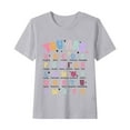 thumbnail image 1 of FamilyThread Toddler Boys Girls Short Sleeve T Shirts Kids Summer Colorful Tops Cute Alphabet Printed Crewneck Tees Fashion Tops Casual Tees For 1-9Y, 1 of 4