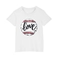 thumbnail image 1 of FamilyThread Toddler Girls Boys Fashionable Short Sleeve Cotton T-Shirt Baseball Print Summer Tops Crew Neck Casual Daily Shirt For 3-9Y, 1 of 5