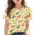 thumbnail image 1 of FamilyThread Toddler Girls Boys Fashionable Short Sleeve T-Shirt Animal Graphic Print Tunic Tops Crewneck Casual Summer Shirt For 3-13Y, 1 of 7