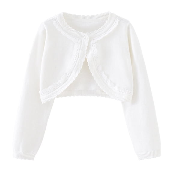 FamilyThread Toddler Kids Baby Girls Fashion Cute Color Long Sleeved Fashion Style Button Cardigan CoatFor 1-12Y