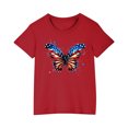 thumbnail image 1 of FamilyThread Toddler Kids Boys Girls American Flag Cotton T-shirt Fashion Cute Round Neck Print Tee Short Sleeve For 3-9 Years, 1 of 8