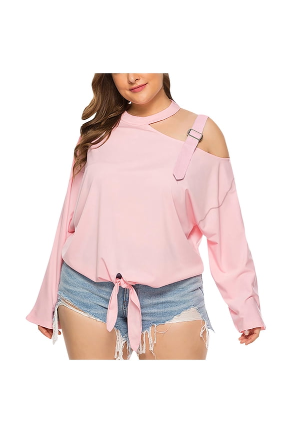 Women's Cold Shoulder Blouse Womens V Neck Long Sleeve Shirts Comfy Tunic Tops Casual Summer Dressy Shirt