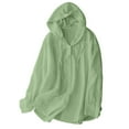 thumbnail image 1 of FamilyThread Women's Sun Protection Hoodie Shirt Solid Color Long Sleeve Pullover Beach Blouse Casual Breathable Cover Up Tops, 1 of 3
