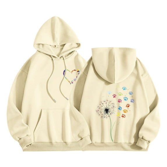 FamilyThread Womens Fashion Long Sleeve Hoodies Sweatshirts Cute Graphic Casual Pullover Sweaters Warm Clothes