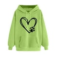 thumbnail image 1 of FamilyThread Womens Pullover Hoodie Comfortable Long Sleeve Sweatshirts Heart Casual Loose Tops Kangaroo Pocket Shirts, 1 of 3