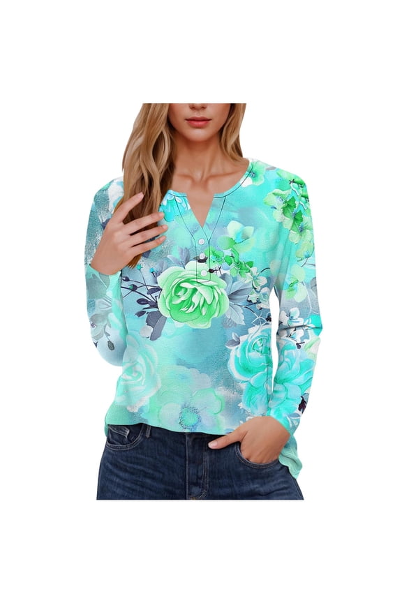 Womens V Neck Waffle Knit Shirts Long Sleeve Loose Warm Soft Solid Fashion Tee Tops Sweaters Casual Pullovers