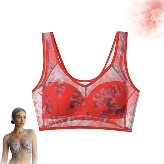Familylifeus Buttonless Comfortable Bra, Familylifeus Lace Buttonless Comfortable Bra, Seamless Push up Bras(C, Large)