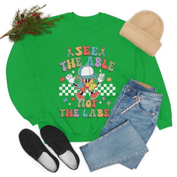 Familyloveshop LLC Autism Shirt, See The Able Not The Label Shirt, Autism Awareness TShirt