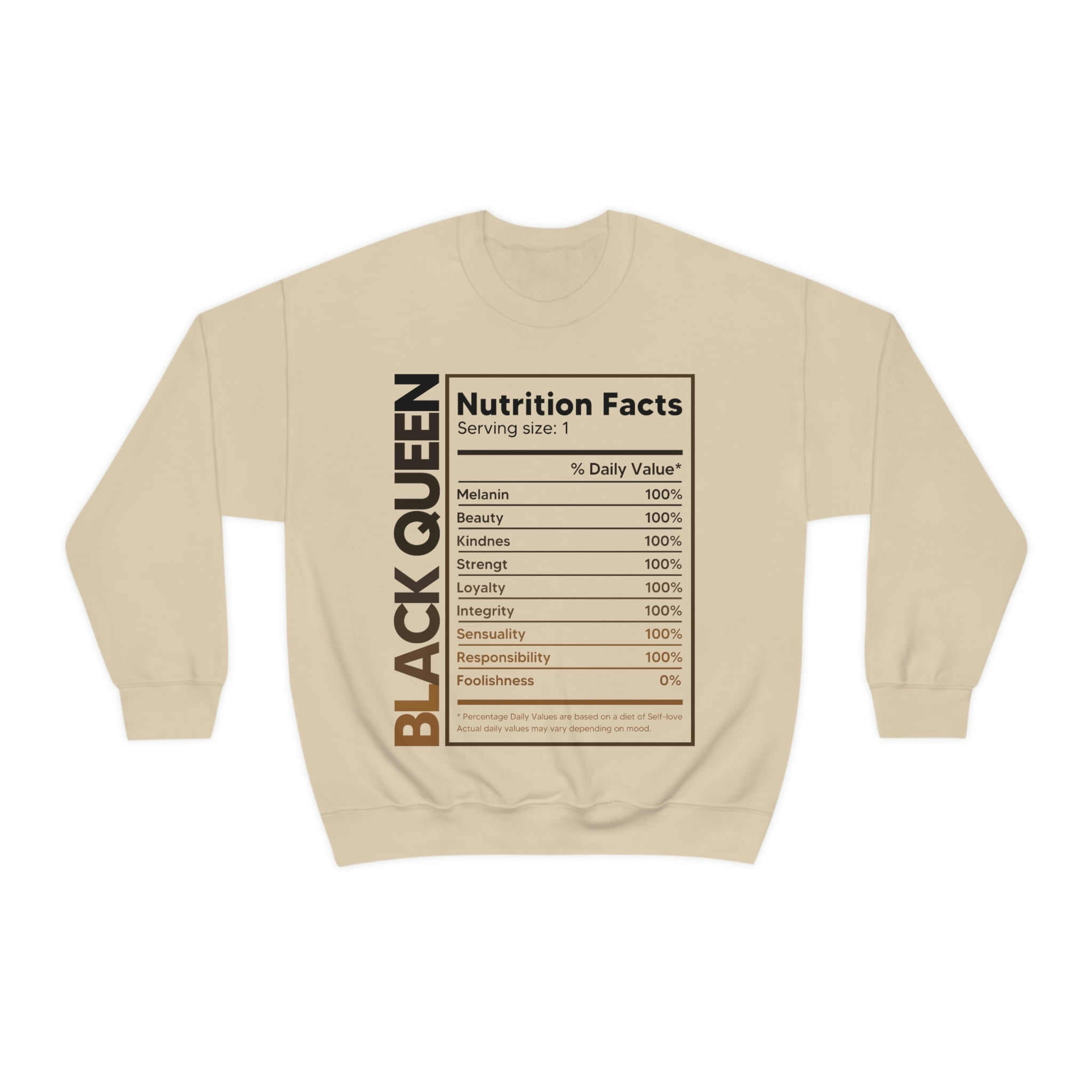 Black queen nutrition facts shirt sales