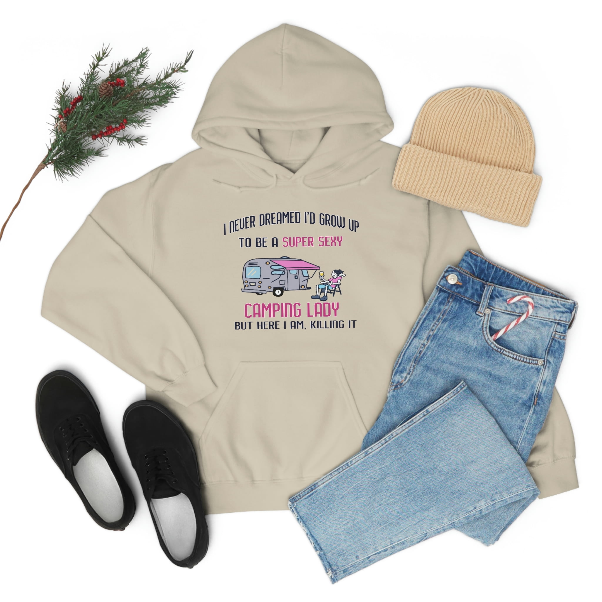 Funny Super Sexy Camping Lady T-Shirt For Women Funny Super Sexy Camping Lady T-Shirt For Women