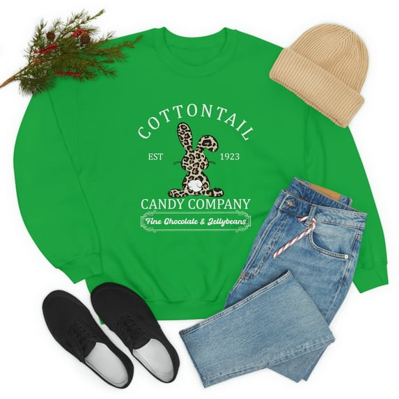 Familyloveshop LLC Cottontail Candy Company Easter Women Shirt, Easter Family Shirt, Easter Matching Shirt, Leopard Bunny Shirt, Easter Graphic Tee