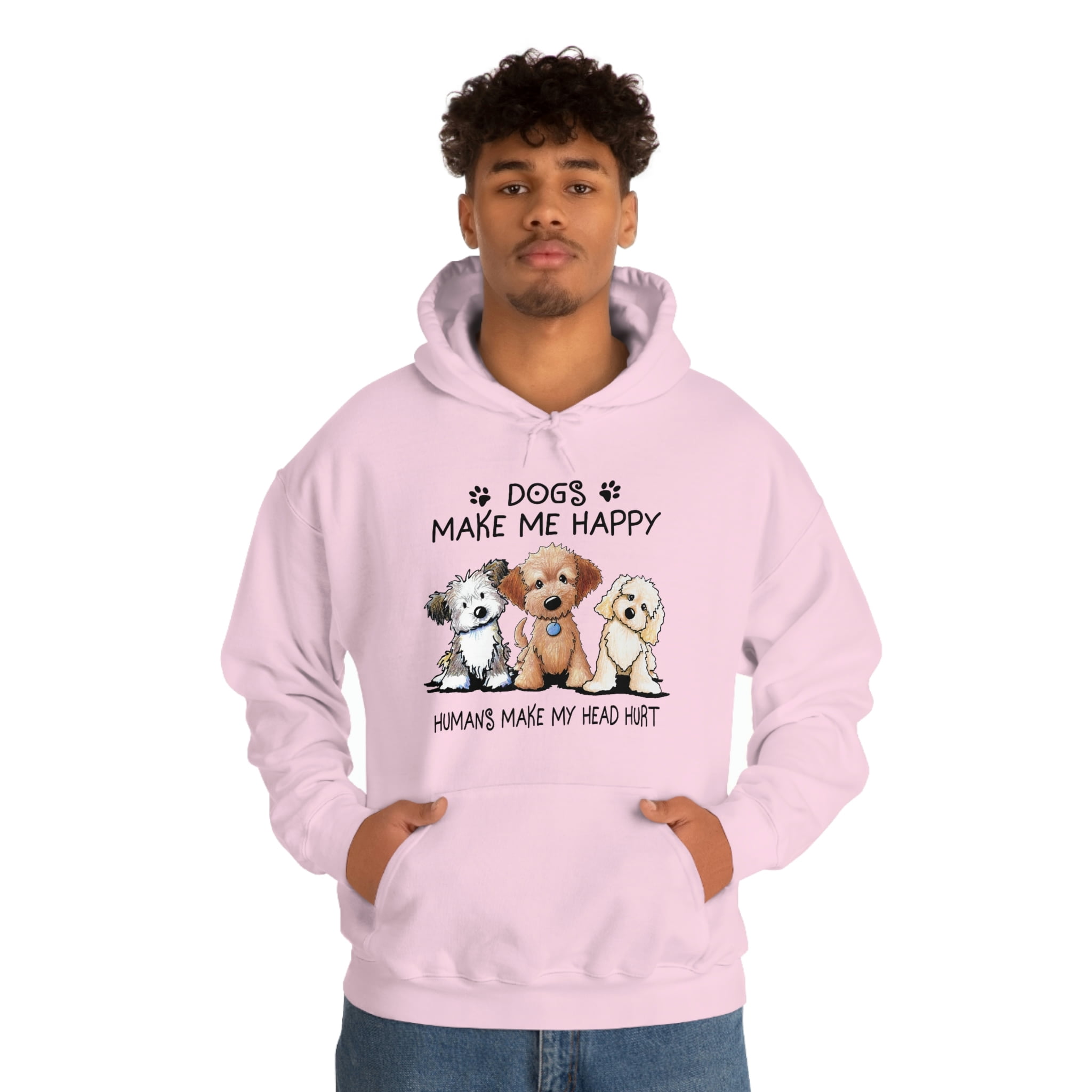 Familyloveshop LLC Dogs Make Me Happy People Make My Head Hurt Shirt, Dog  Mom Dad Graphic Shirts, Mothers Day Gifts, Women Graphic Shirt