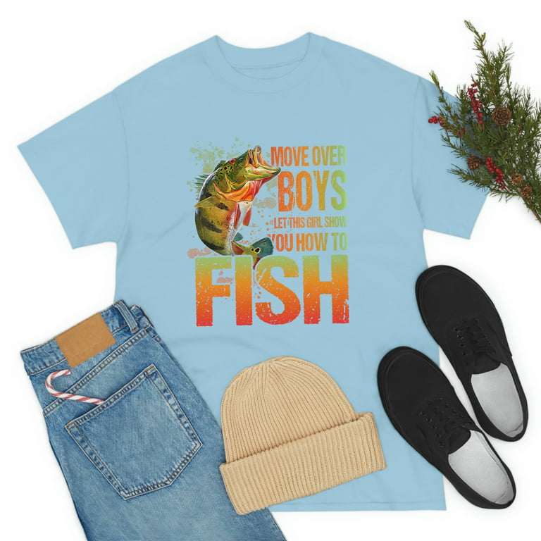 Familyloveshop LLC Fishing Tshirt, Women Fishing Shirt, Funny Fishing  ShirtsGraphic Tees, T-shirt for Mother, Gift For Her