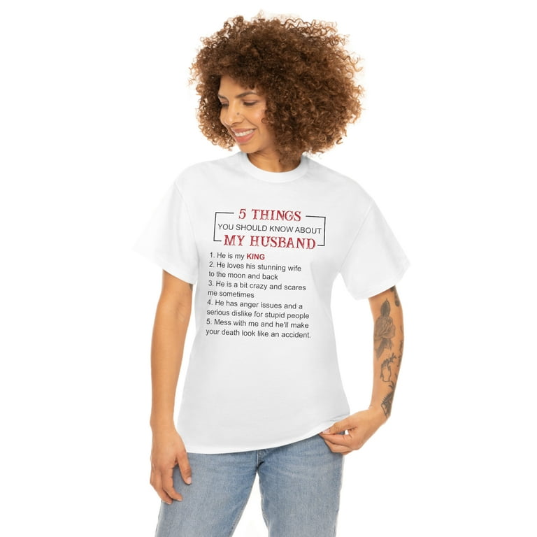 Mens 5 Things You Should Know About My Wife Tshirt Husband Gifts Mens 5 Things You Should Know About My Wife Tshirt Husband Gifts