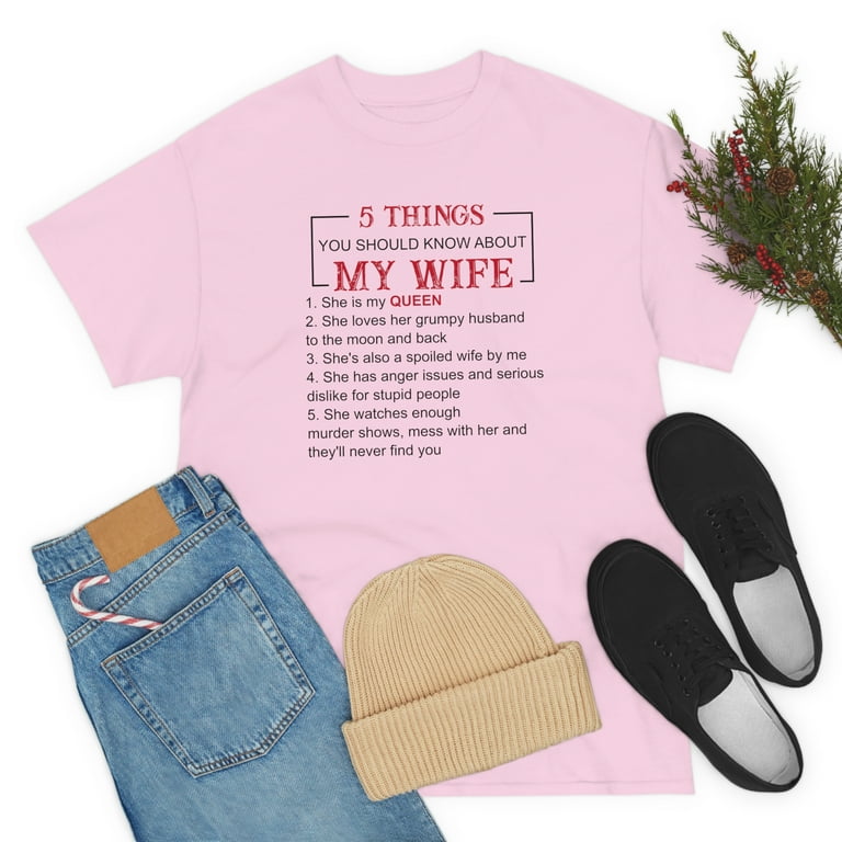 Mens 5 Things You Should Know About My Wife Tshirt Husband Gifts Mens 5 Things You Should Know About My Wife Tshirt Husband Gifts