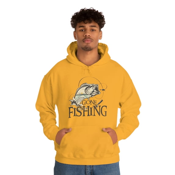 Familyloveshop LLC Gone Fishing Mens T-Shirt, Funny Fishing Shirt, Fishing Lover Shirt, Shirt for Fishing Men, Fathers Day Gift, Father Fishing Graphic Tee