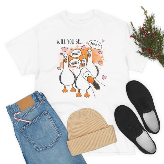 Familyloveshop LLC Will You Be Mine Shirt, Valentine Gift shirt, Funny Valentine, Cute Gift For Valentine, Women and Men T-Shirt