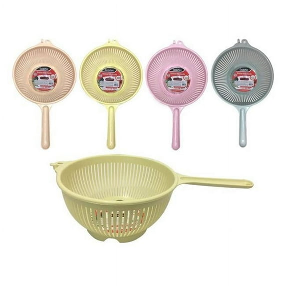 Familymaid 13184 Strainer with Handle, 4 Assorted Colors - Pack of 96