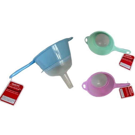 Familymaid 14223 6.1 in. Dia. x 11.2 x 6.3 in. Strainer with Funnel, 3 Assorted Color