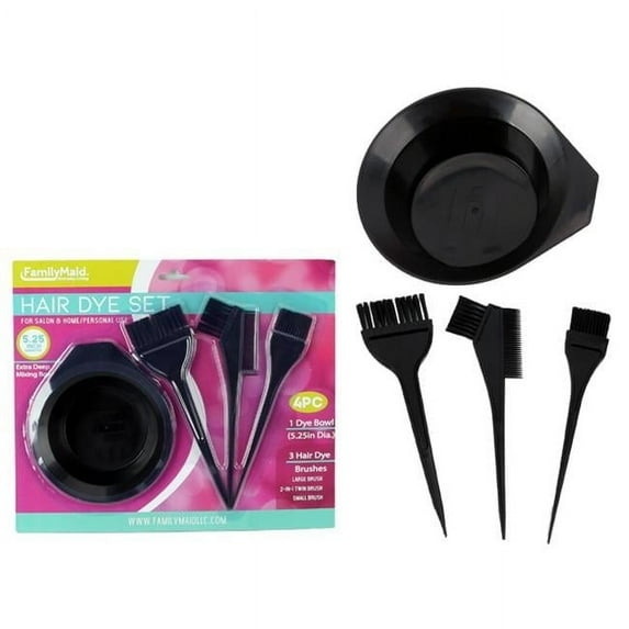 Familymaid 23710 Hair Dye Set, 4 Piece - Pack of 72