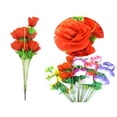 thumbnail image 1 of Familymaid 27360 42 cm Red, Pink & Yellow Purple Blue Voilet 8 Head Flower Rose - Pack of 144, 1 of 1