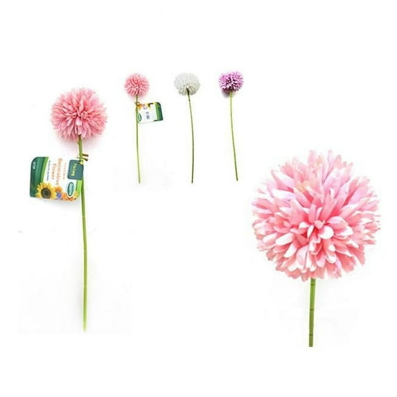Familymaid 27729 11 in. Allium Ball Flower - White No. 4, Pink No. 5 & Purple No. 6