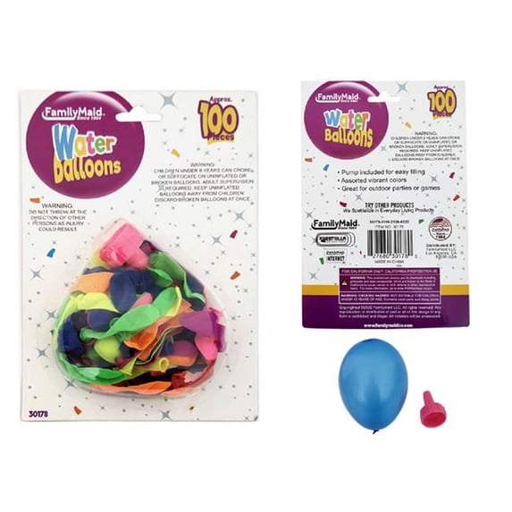 Familymaid 30178 Water Balloons - 100 Piece