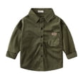 thumbnail image 1 of Familythread Boys Ripped Flap Pocket Button Front Long Striped Sleeve Collared Jacket Long Sleeve For 3-8Y, 1 of 4