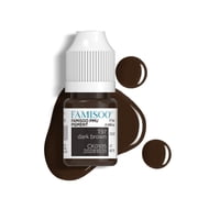 Famisoo PMU Pigment Premium Lasting Eyebrow Color Liquid, Dark Brown