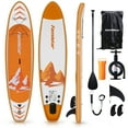 thumbnail image 1 of Famistar 10'10" Inflatable Stand Up Paddle Board SUP w/ 3 Fins, Adjustable Paddle, Pump & Carrying Backpack, 1 of 13