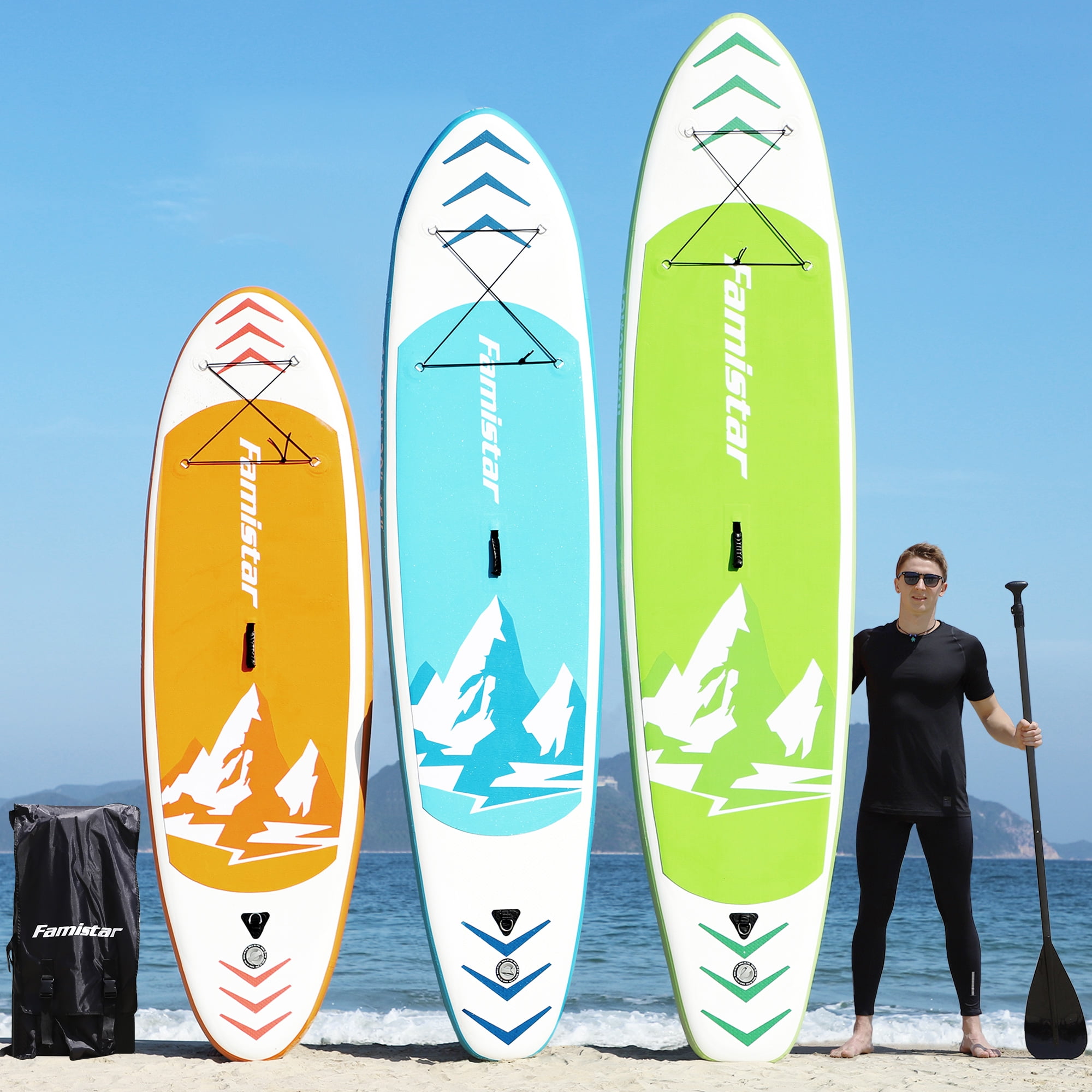 Famistar 12 Inflatable Stand Up Paddle Board SUP w 3 Fins