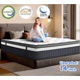 thumbnail image 1 of 14In Queen Mattress In a Box, Breathable Mattress w/ Gel Memory Foam & Pocket Spring for Motion Isolation, Anti-pilling & Flame Retardant, Medium Firm, Pressure Relief, CertiPUR-US, 1 of 9