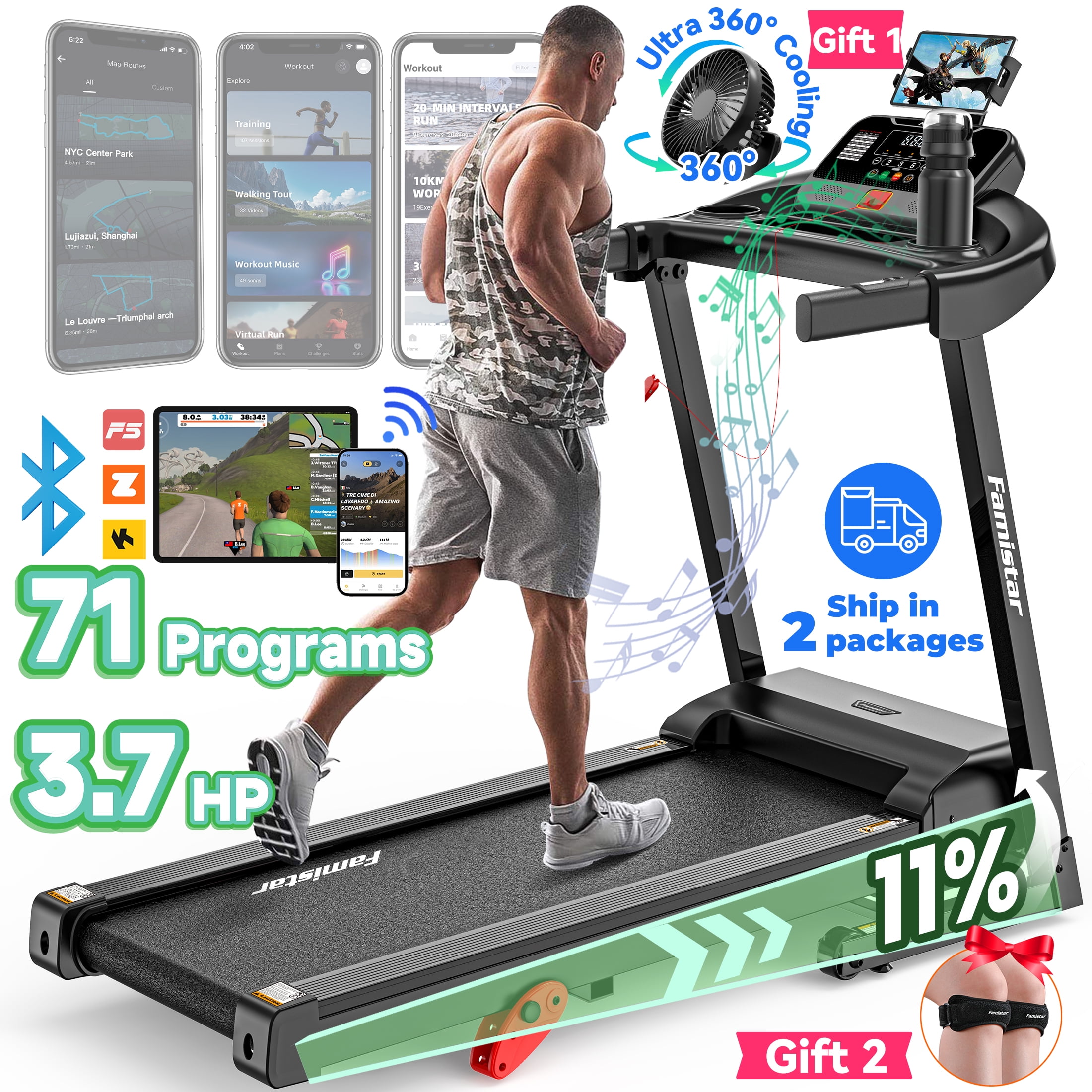 Folding Incline Treadmill for Home with LCD Display, Italy Ubuy