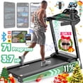 thumbnail image 1 of Famistar 3.7HP Folding Treadmill for Home w/ APP Control, 300lbs Capacity, Adjustable Incline, 64+7 Programs, Bluetooth Speakers, Electric Treadmill Running Machine, Knee Strap Gift, 1 of 15