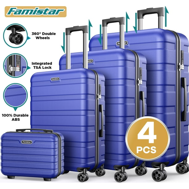 Famistar 4-Piece Luggage Set - Hardshell, TSA Lock, 360° Wheels