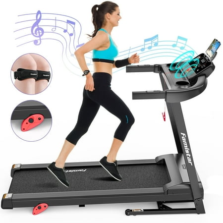 Famistar Folding Treadmill – 2.6HP Compact Home Running Machine with App & Incline