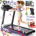 thumbnail image 1 of Treadmill 300 LB Capacity for Home with Incline, Folding Electric Running Walking Treadmill, Portable Treadmill for Home Use, 9 MPH, Smart Apps, 96+9 Programs, Bluetooth Speakers, 1 of 12