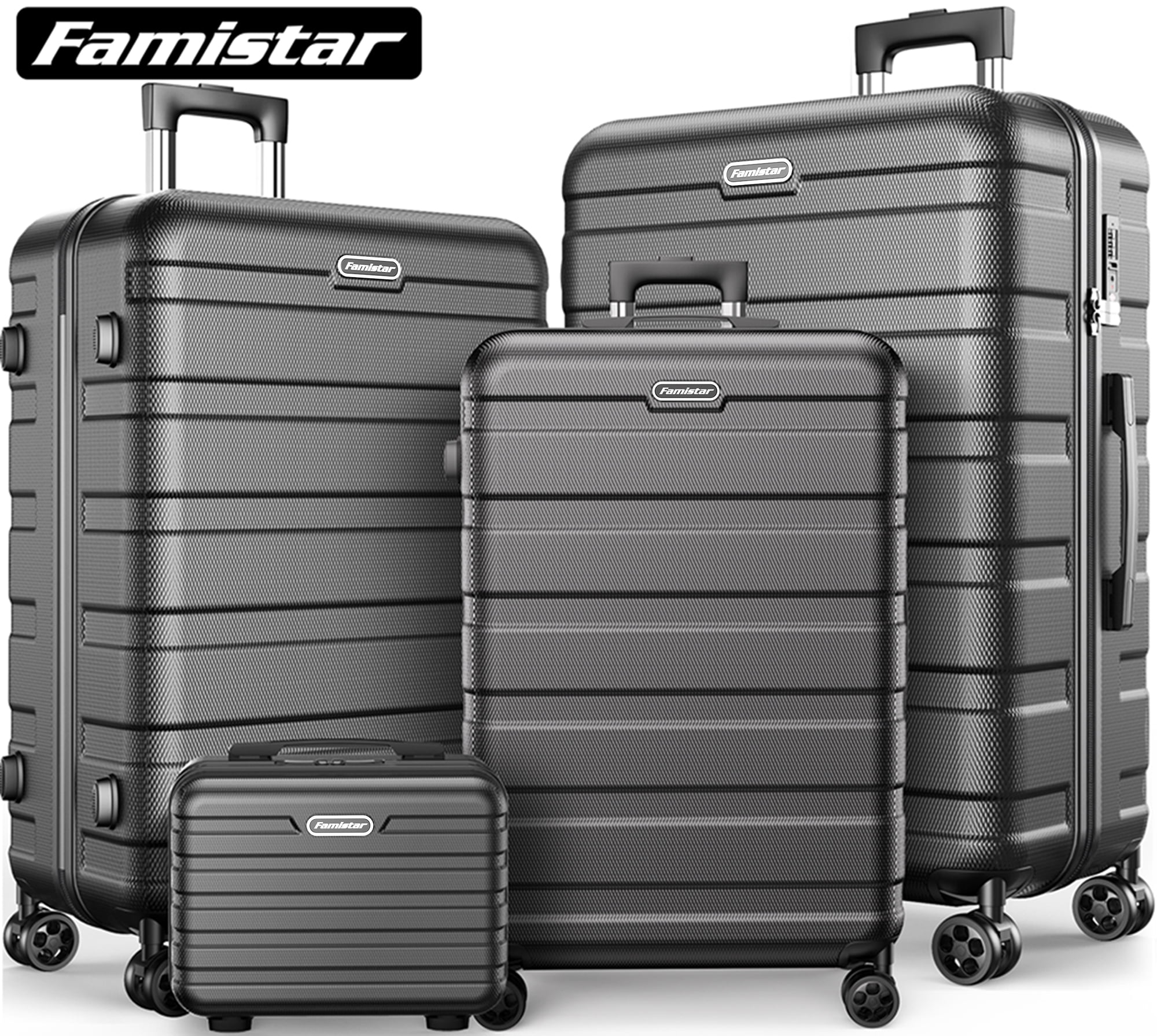 VERAGE 20/24 in. Blue Suitcases Sets with Spinner Wheels