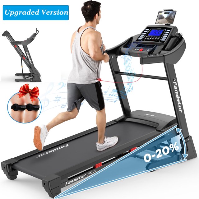 Campmoy JK1205 4.0HP Treadmills Clearance 300lbs with 20 Levels Auto