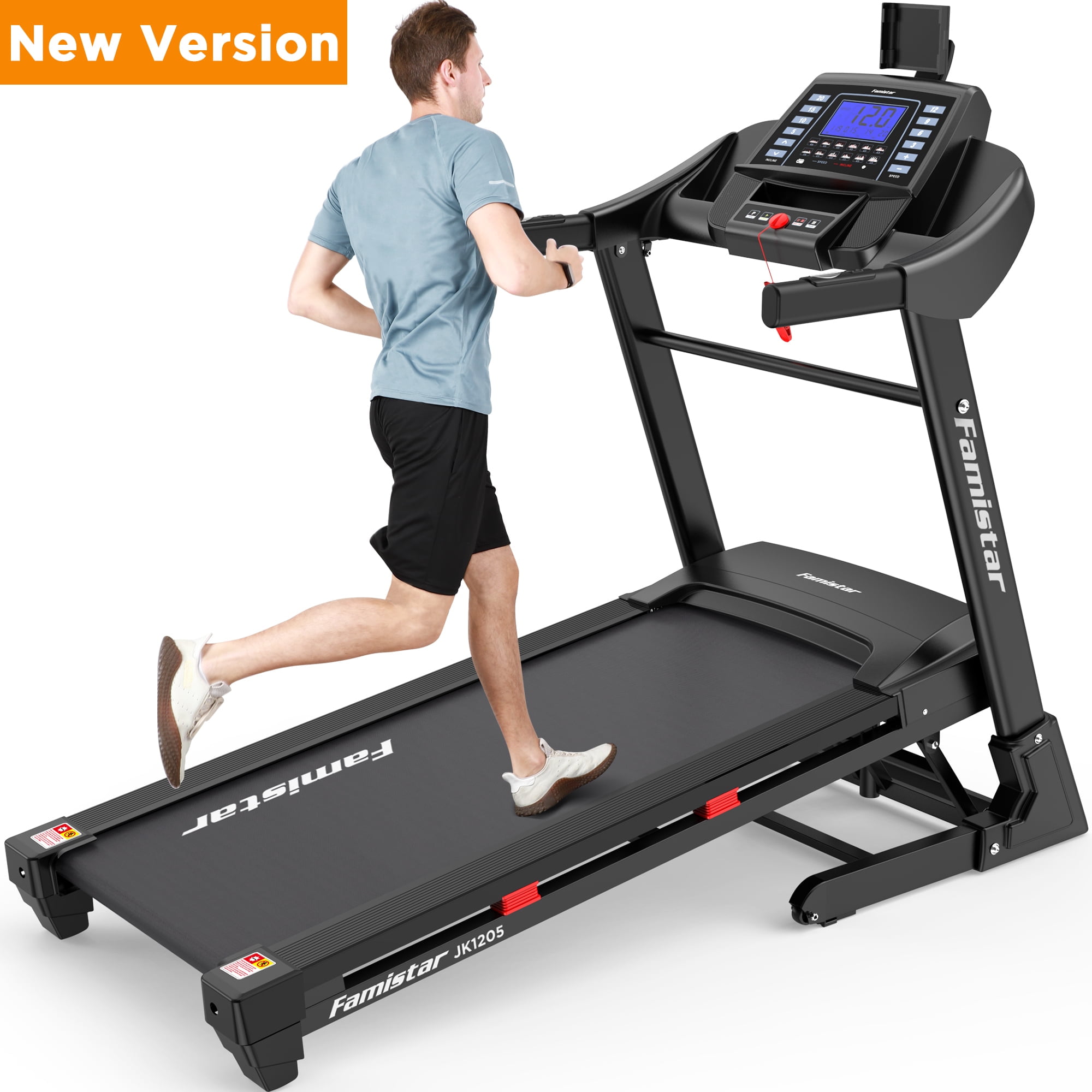 Famistar JK1205 Treadmills Clearance 300lbs with 20 Levels Auto Incline